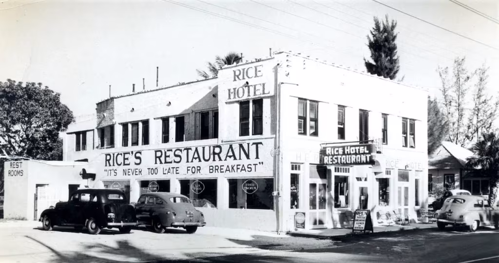 Rice’s Restaurant in the late 1940s.