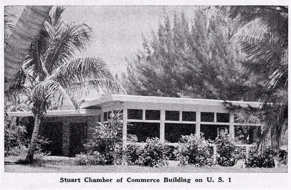 Stuart Chamber of Commerce in 1950s on US 1 and West Ocean Boulevard (former 4th St).
