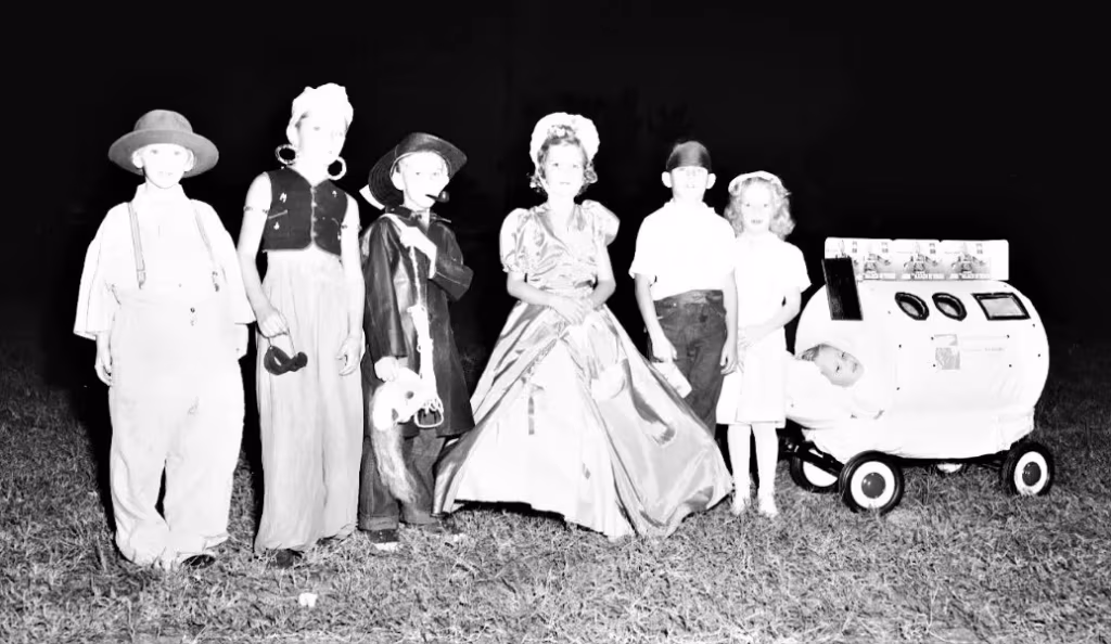 Stuart kids attending a Halloween carnival in 1951.