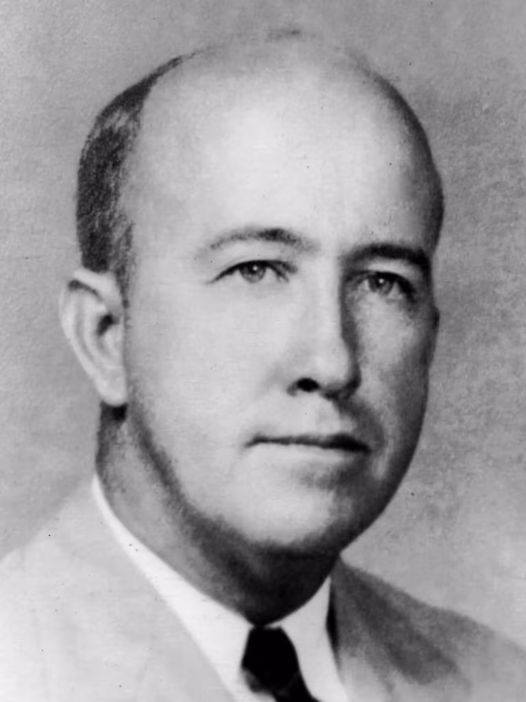 R. Cecil Johns, operator of Johns Ambulance Service and the Mortuary in the 1930s.