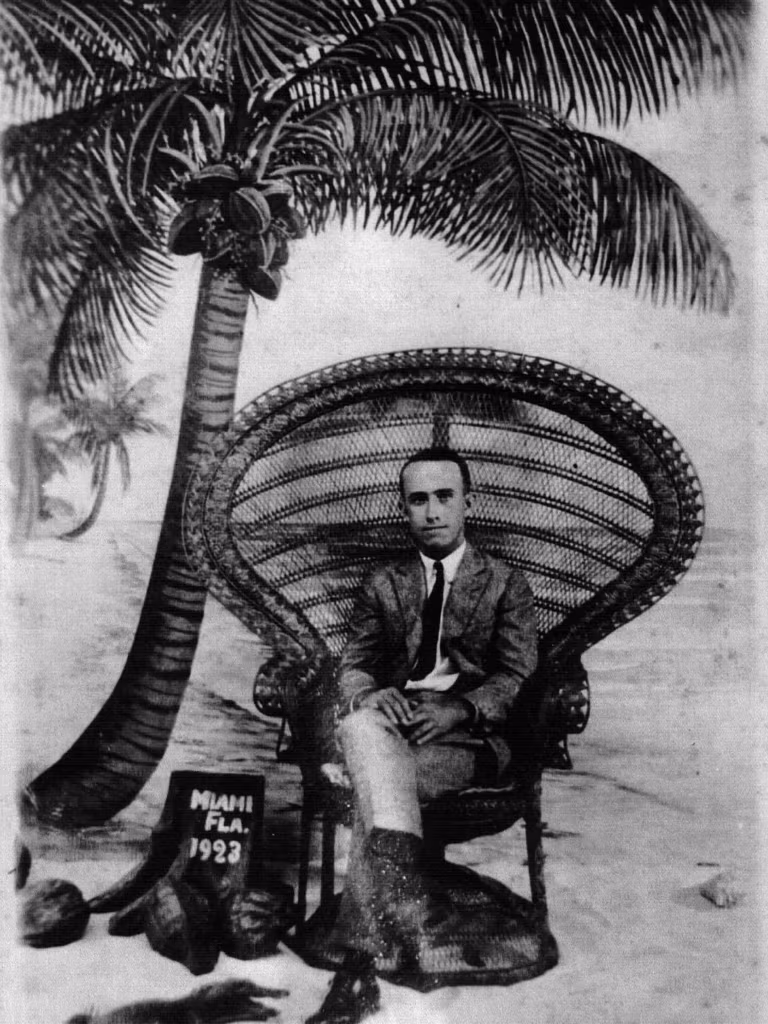 Cecil Johns chased the wayward monkey through the streets of Stuart, finally capturing it near the boathouse at the George Perkins estate home by Frazier Creek.