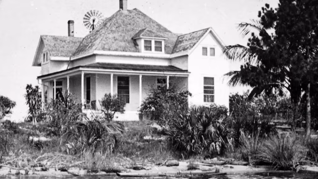 The Hancock family home along the St. Lucie River.