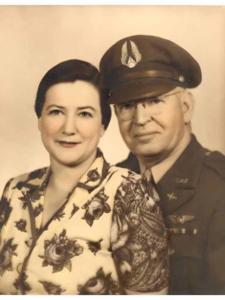 Madeline and Bert Krueger in 1943 in Stuart.