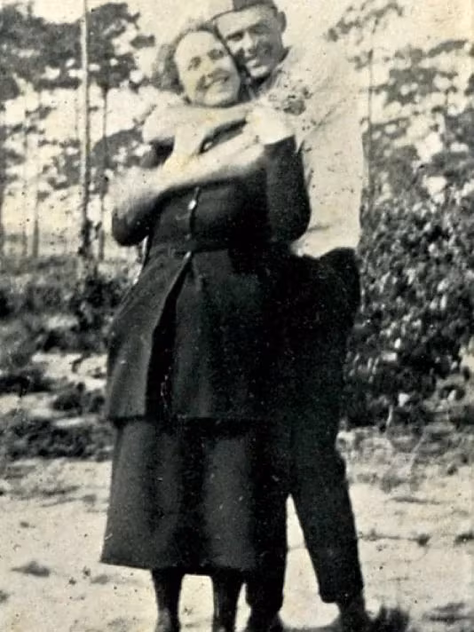 John Ashley (wearing his glass eye) with Laura Upthegrove.