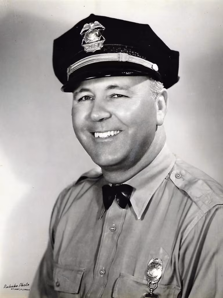 Stuart Chief of Police Roy Baker in 1950
