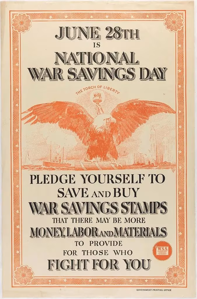 War Savings Stamps poster.