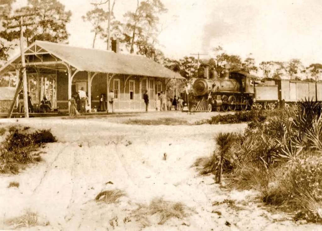 Hobe Sound Train Depot in 1900